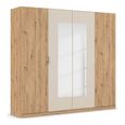 Rauch Monza 226cm 4 Door Wardrobe with Mirror - Artisan Oak and Champagne