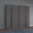 Rauch Mood 225cm 4 Door Wardrobe - Metallic Dark Grey