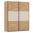 Rauch Neo 175cm 2 Door Sliding Wardrobe - Artisan Oak and Champagne