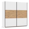 Rauch Neo 218cm 2 Door Sliding Wardrobe - Alpine White and Artisan Oak