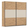Rauch Neo 218cm 2 Door Sliding Wardrobe - Artisan Oak and Champagne