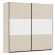 Rauch Neo 218cm 2 Door Sliding Wardrobe - Champagne and Alpine White