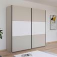 Rauch Neo 218cm 2 Door Sliding Wardrobe - Champagne and Alpine White
