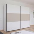 Rauch Neo 261cm 2 Door Sliding Wardrobe - Alpine White and Champagne