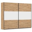 Rauch Neo 261cm 2 Door Sliding Wardrobe - Artisan Oak and Alpine White