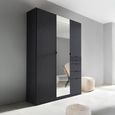 Rauch Ontario 136cm 3 Door Combi Wardrobe - Metallic Dark Grey