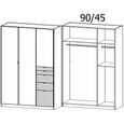 Rauch Ontario 136cm 3 Door Wardrobe with Drawer - Alpine White