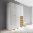 Rauch Ontario 136cm 3 Door Wardrobe with Drawer - Alpine White and Sonoma Oak