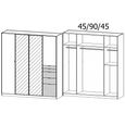 Rauch Ontario 181cm 4 Door Combi Wardrobe - Alpine White and Sonoma Oak