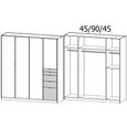 Rauch Ontario 181cm 4 Door Wardrobe with Drawer - Alpine White and Sonoma Oak