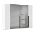 Rauch Paola 301cm 6 Door Wardrobe - Alpine White and Grey Glass