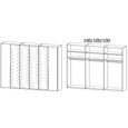 Rauch Paola 301cm 6 Door Wardrobe - Alpine White and Grey Glass