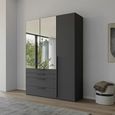 Purisma Wardrobe - 151cm - 3 Door - Combi - Graphite