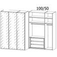 Rauch Purisma 151cm 3 Door Wardrobe - Silk Grey Glass