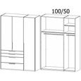 Rauch Purisma 151cm 3 Door Wardrobe with Drawer - Silk Grey