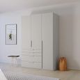 Rauch Purisma 151cm 3 Door Wardrobe with Drawer - Silk Grey