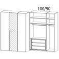 Rauch Purisma 151cm 3 Door Wardrobe with Mirror - Graphite