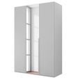 Rauch Purisma 151cm 3 Door Wardrobe with Mirror - Silk Grey