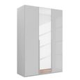 Rauch Purisma 151cm 3 Door Wardrobe with Mirror - Silk Grey Glass