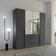 Purisma Wardrobe - 201cm - 4 Door - Combi - Graphite