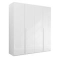 Rauch Purisma 201cm 4 Door Wardrobe - Alpine White and Crystal White Glass