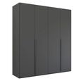 Rauch Purisma 201cm 4 Door Wardrobe - Graphite