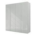 Rauch Purisma 201cm 4 Door Wardrobe - Silk Grey Glass