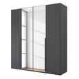 Rauch Purisma 201cm 4 Door Wardrobe with Mirror - Graphite