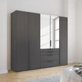Purisma Wardrobe - 251cm - 5 Door - Combi - Graphite