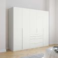 Rauch Purisma 251cm 5 Door Wardrobe with Drawer - Alpine White