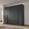 Rauch Purisma 251cm 5 Door Wardrobe with Drawer - Graphite