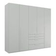 Rauch Purisma 251cm 5 Door Wardrobe with Drawer - Silk Grey