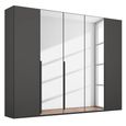 Rauch Purisma 251cm 5 Door Wardrobe with Mirror - Graphite