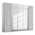 Purisma Wardrobe - 251cm - 5 Door - Mirror - Silk Grey Glass