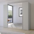 Rauch Purisma 251cm 5 Door Wardrobe with Mirror - Silk Grey