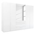 Purisma Wardrobe - 301cm - 6 Door - Combi - Alpine White