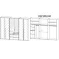 Purisma Wardrobe - 301cm - 6 Door - Combi - Alpine White & Crystal White Glass