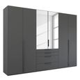 Purisma Wardrobe - 301cm - 6 Door - Combi - Graphite