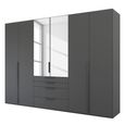 Purisma Wardrobe - 301cm - 6 Door - Combi - Graphite
