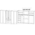 Purisma Wardrobe - 301cm - 6 Door - Combi - Graphite