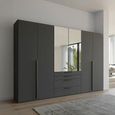 Purisma Wardrobe - 301cm - 6 Door - Combi - Graphite