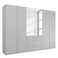 Purisma Wardrobe - 301cm - 6 Door - Combi - Silk Grey