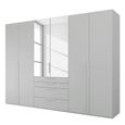 Purisma Wardrobe - 301cm - 6 Door - Combi - Silk Grey