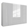 Purisma Wardrobe - 301cm - 6 Door - Combi - Silk Grey Glass