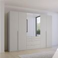 Purisma Wardrobe - 301cm - 6 Door - Combi - Silk Grey