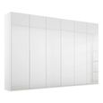 Rauch Purisma 301cm 6 Door Wardrobe - Alpine White and Crystal White Glass