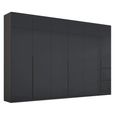 Rauch Purisma 301cm 6 Door Wardrobe - Graphite and Basalt Glass