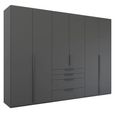 Rauch Purisma 301cm 6 Door Wardrobe with Drawer - Graphite