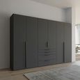 Rauch Purisma 301cm 6 Door Wardrobe with Drawer - Graphite