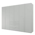 Rauch Purisma 301cm 6 Door Wardrobe with Drawer - Silk Grey
